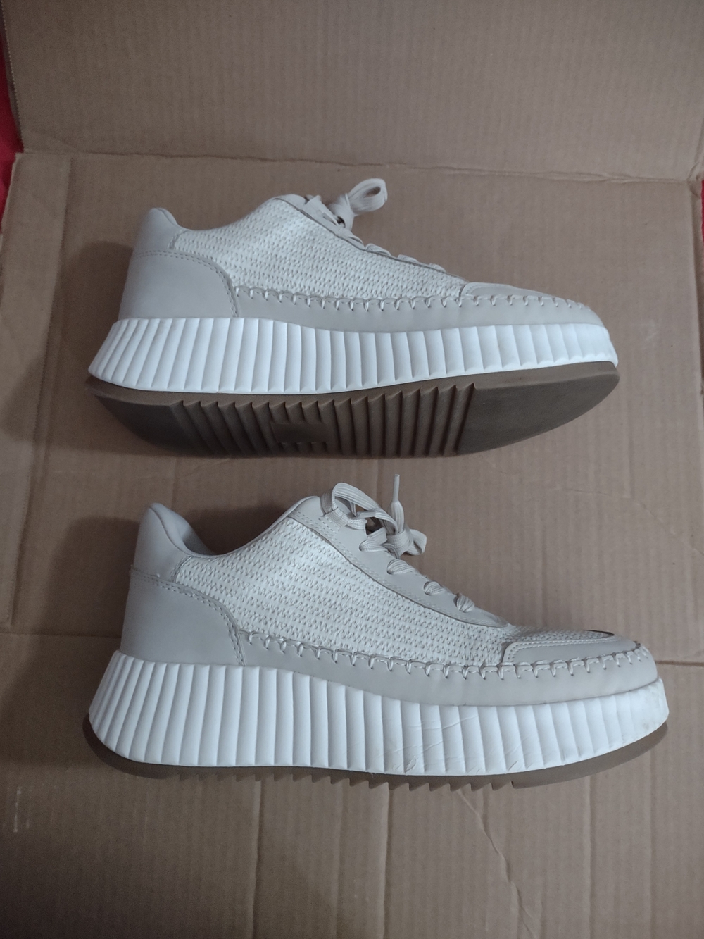 Sonoma Natural Woven Lace-Up Sneakers Size 9wms